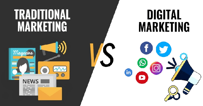 traditional marketing vs digital marketing